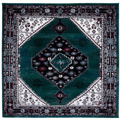 Tapis oriental vert / noir Djenaba