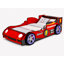 Cadre de lit de voiture de course pour enfants, conception de voiture de course de formule Speedster avec lumières à DEL-133880489