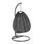 Balancelle d'extérieur pour 1 personne avec support Brookstonval, support pour œuf suspendu en osier tissé à la main, structure en fer résistant aux rayons UV, méridienne de patio rembourrée pour porche, jardin, balcon et cour arrière-1086440090-1091481073