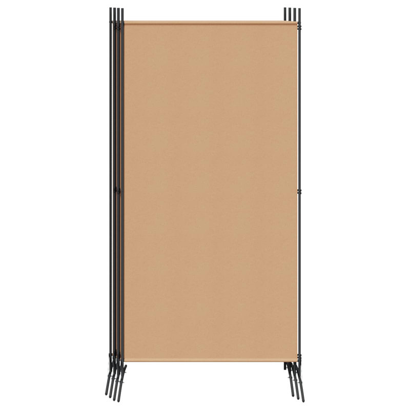 Paravent en tissu 6 panneaux vidaXL beige 204,72 x 70,87 po, 6, H 70,87 po x l 204,72 po x P 19,69 po, Beige