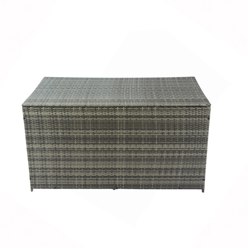 Outdoor/Patio Storage Box, Wicker Patio Deck Boxes With Lid, Outdoor/Patio Cushion Storage For Kids Toys