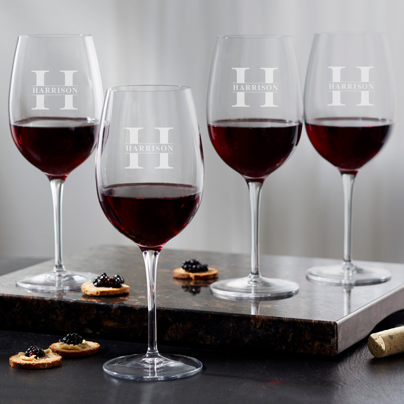 Nom de famille somptueux 19 oz. Verre à vin rouge, Oui