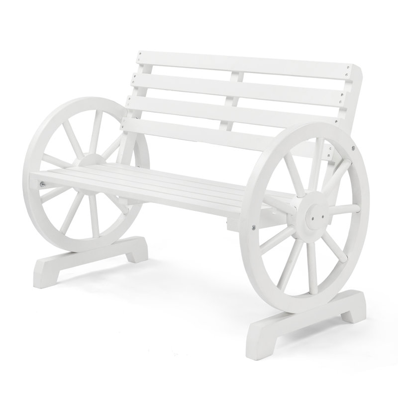 Banc de parc en bois Olmstead, Blanc
