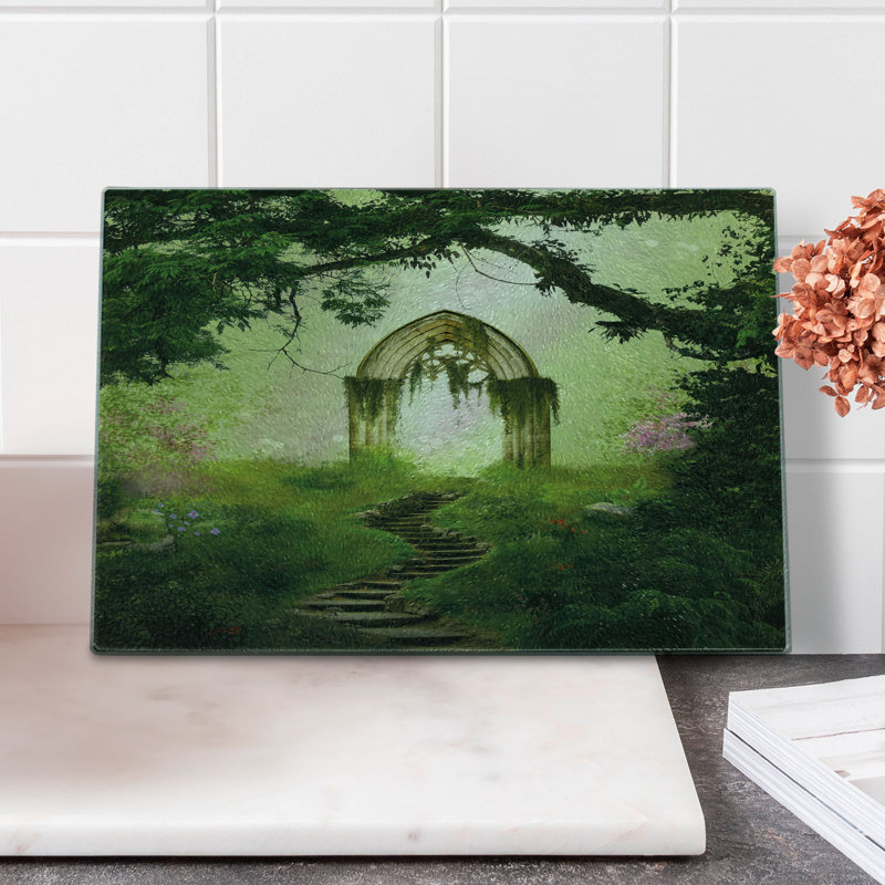 Porte fantaisie en verre trempé Ambesonne