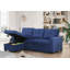 Canapé modulaire convertible rembourré avec méridienne coulissante-125983006