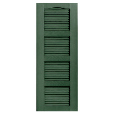 Cathedral Top Four-style Open Louver Shutters Pair