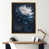 Toile avec cadre flottant or