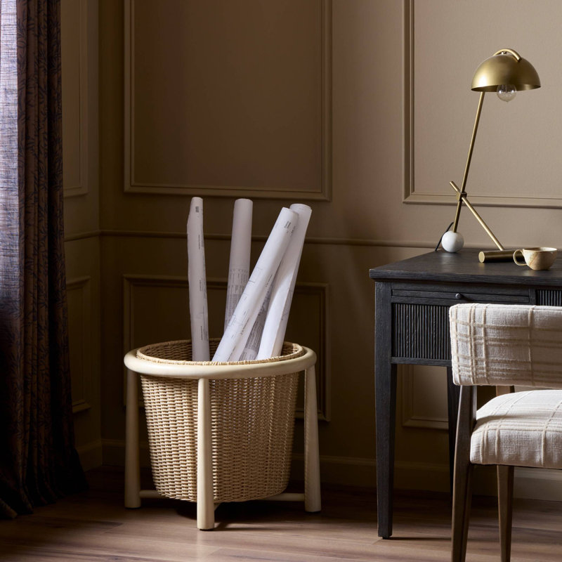 Kernan Basket-Single Twisted Black Hyacinth, Single Twisted Harvest