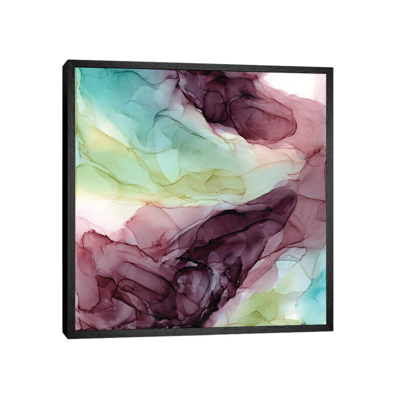Plum Garden by Elizabeth Karlson - Floater Frame Painting on Canvas, 66.04 cm H x 66.04 cm W, Black Framed
