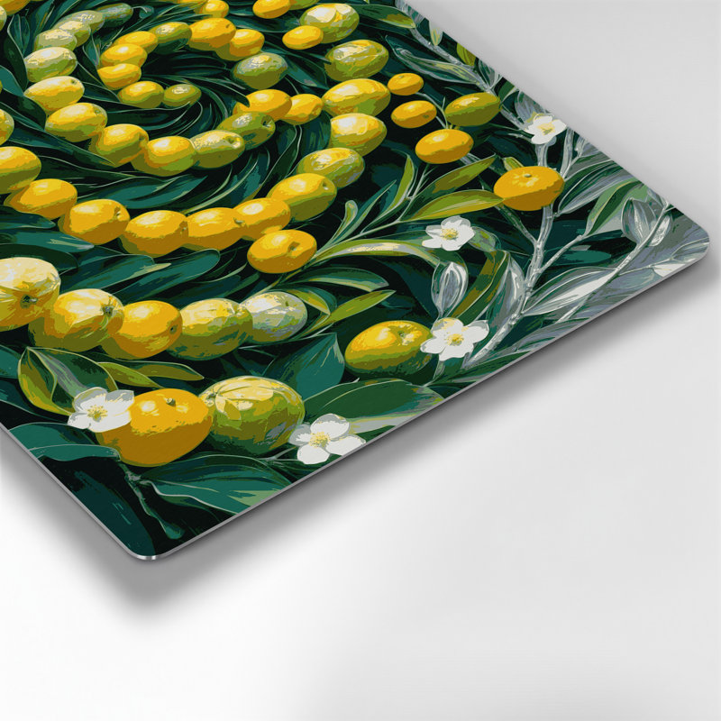 «Fruit Limequat», art mural en métal vert, H 8 po x l 10 po