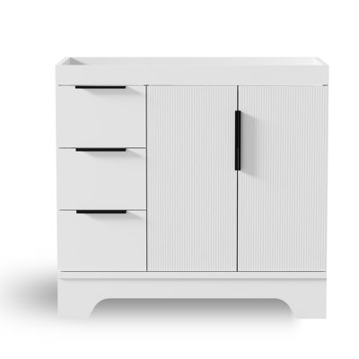 36" Single Bathroom Vanity Cabinet Base Only, Sink Top Not Included
