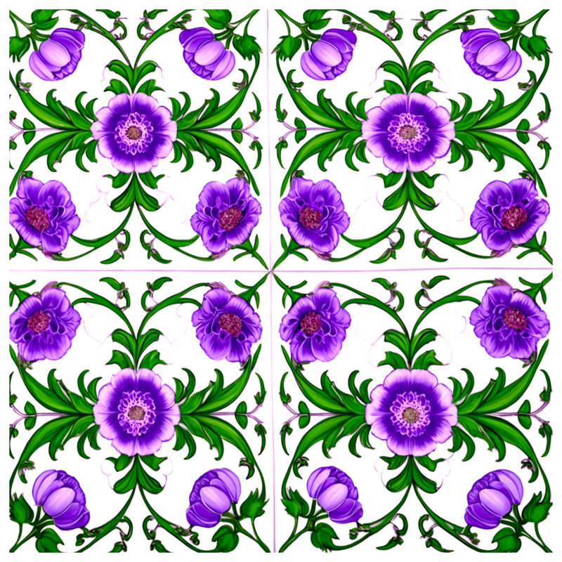Édredon à motif floral mauve, Très grand lit