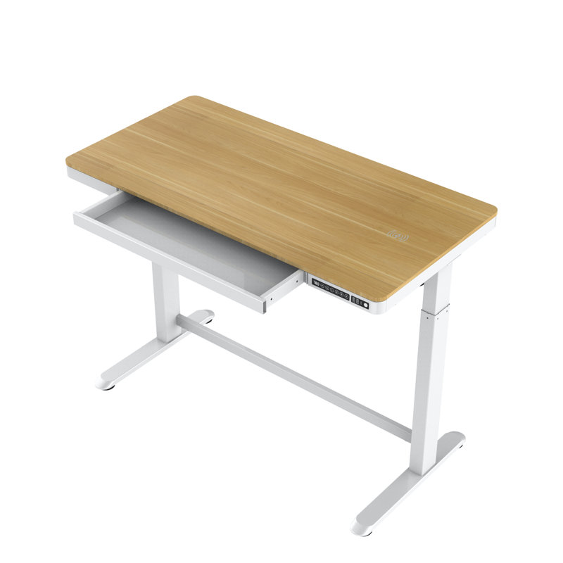 Bureau debout à hauteur ajustable Cashwell, Chêne