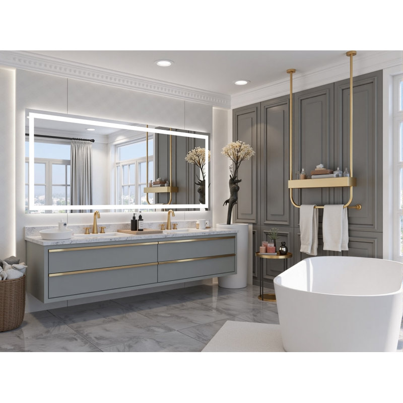 Miroir de salle de bain Lunara, 84 po x 40 po