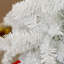 Arbre de Noël artificiel blanc 6 pi, décor des Fêtes avec base en acier-201170080