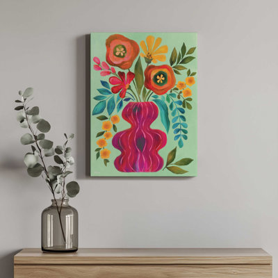 «Bright Funky Bouquet» par Cat Thurman Designs, reproduction d'art