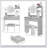 17 Inch Round LED Mirror Vanity Table Set With Soft Cushion Stool, Adjustable Brightness, Multi-Layer Storage, Ideal For Small Spaces-676751746