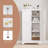 Metal Bathroom Storage Cabinet, Freestanding Storage Cabinets With 4 Doors And 2 Adjustable Shelves,Metal Floor Cabinet For Restroom, Kitchen,living Room,hallway