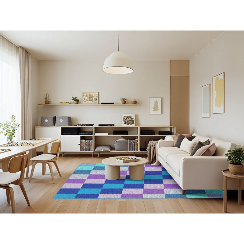Tapis bleu Knouse, Rectangle 7 pi x 9 pi