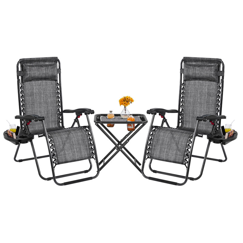 Color Folding Beach Chair, Grey
