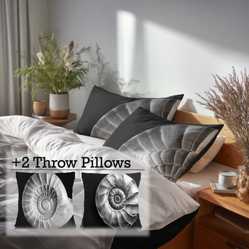 Ensemble de literie 5 pièces Nautilus, Housse de couette très grand + 4 pièces supplém