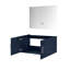 Meuble-lavabo bleu marine 36 po L x P 22 po et miroir à DEL - Option de rangement suffisante Méthode d'installation rapide Espace abondant entièrement assemblé-129909001