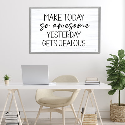 Giclée encadrée «Today So Awesome Hier» par Lux + Me Designs