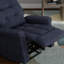 Fauteuil inclinable électrique Velmora Velours Indigo avec charge USB et poches latérales-627667146