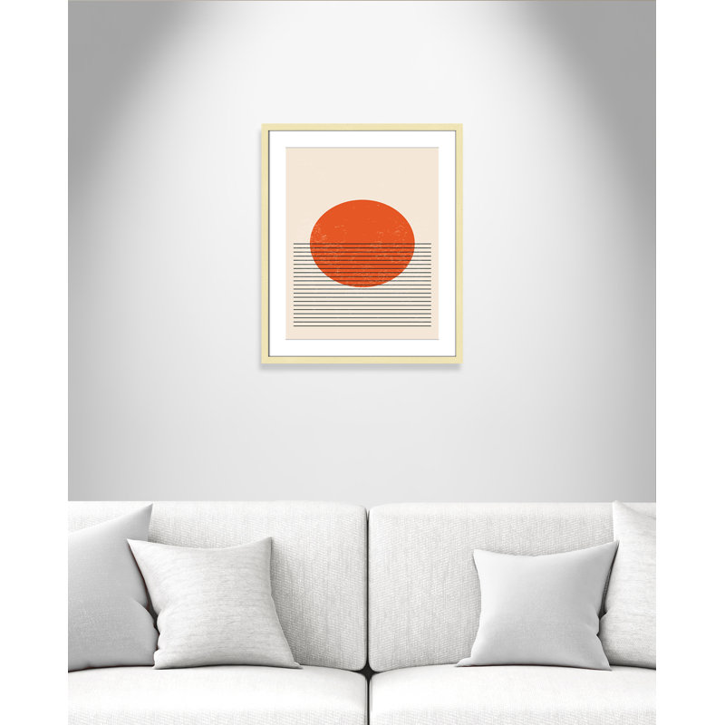«Bright Minimal Series # 2» par Stanley, L 21,5 po x H 25,5 po, Matted Print, Or mat