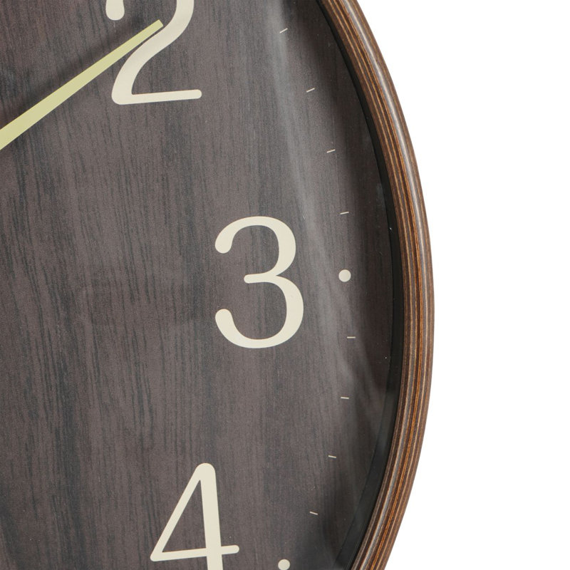 Sherida Solid + Manufactured Wood Wall Clock