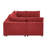 Arregui 108.5" Wide Symmetrical Modular Corner Sectional with Ottoman-358793104
