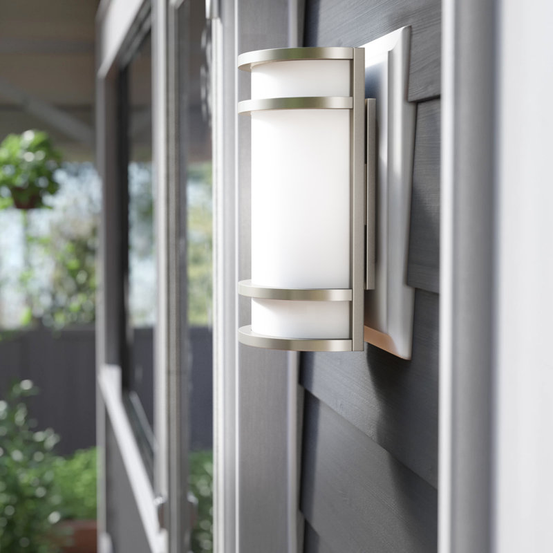 Luminaire d'extérieur à cloison Murrin, Acier inoxydable, H 9,5 po x l 6,75 po x P 4,38 po