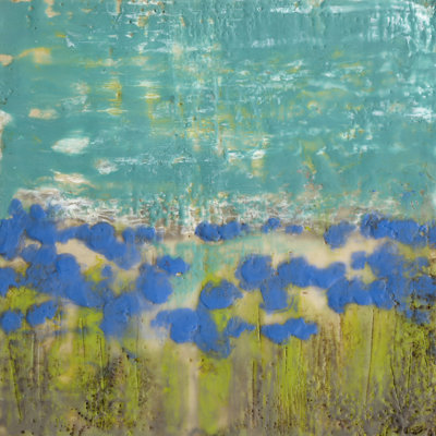 Cornflower Poppies II by Jennifer Goldberger - Wrapped Canvas Painting