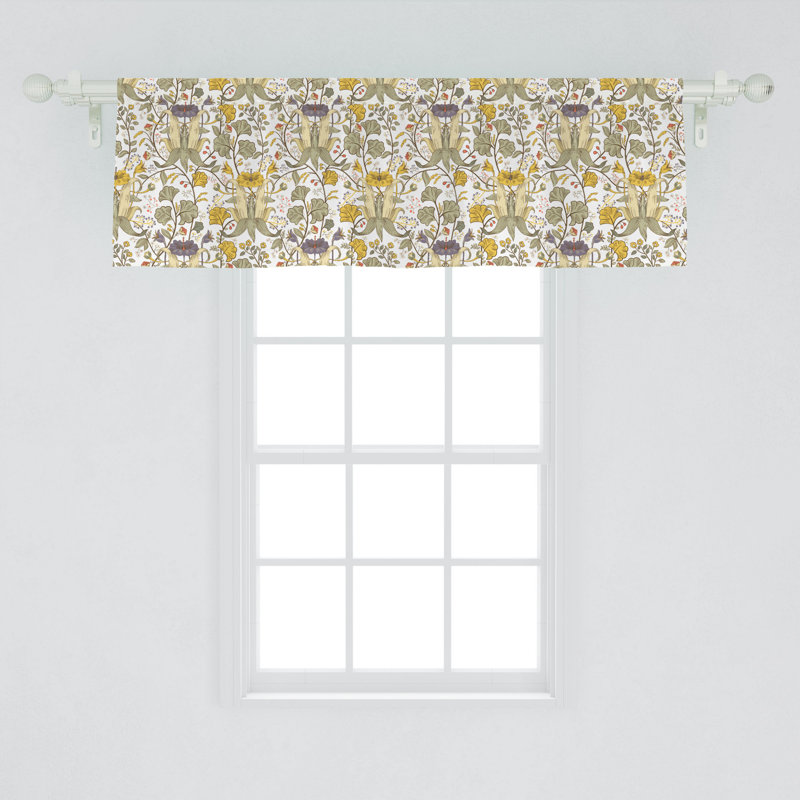 Floral Tailored Window Valance