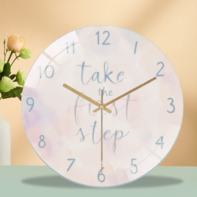 Horloge murale en verre 12 po