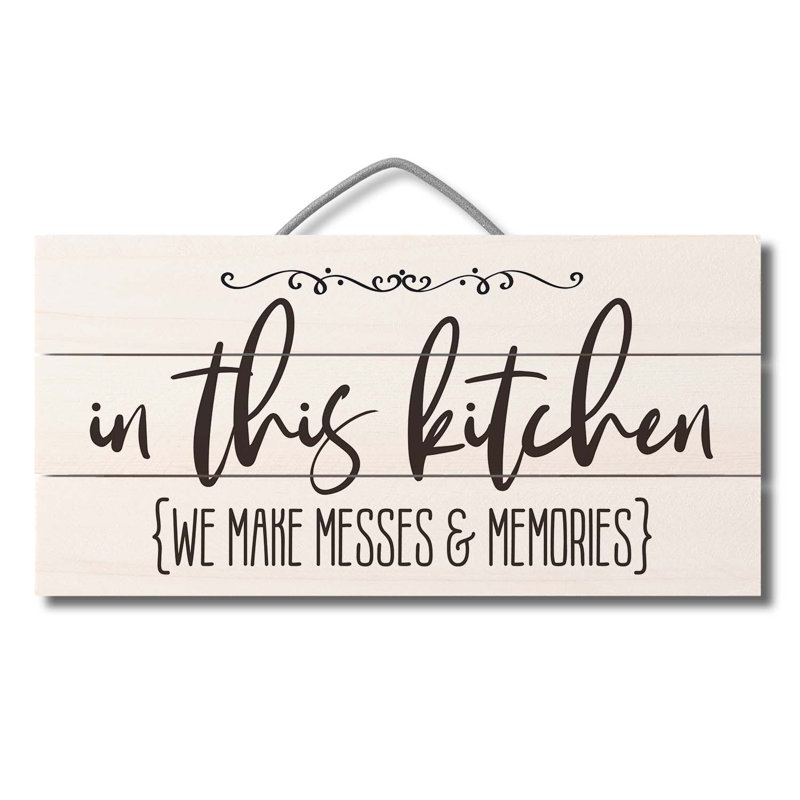 Panneau décoratif en bois Messes & Memories 12 po x 6 po