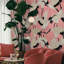 Abhay Pink Heron Print Wallpaper