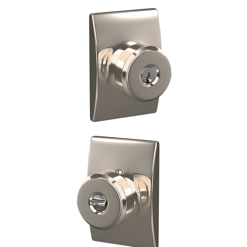 Bowery Keyed (Entry) Door Knob, Polished Nickel