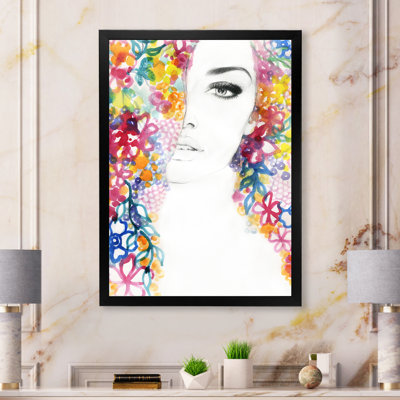 Floral Woman Portrait III " Floral Woman Portrait III "