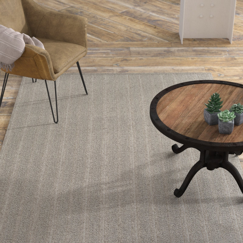 Tapis taupe tissé à la main Philip, Rectangle 8 pi x 10 pi
