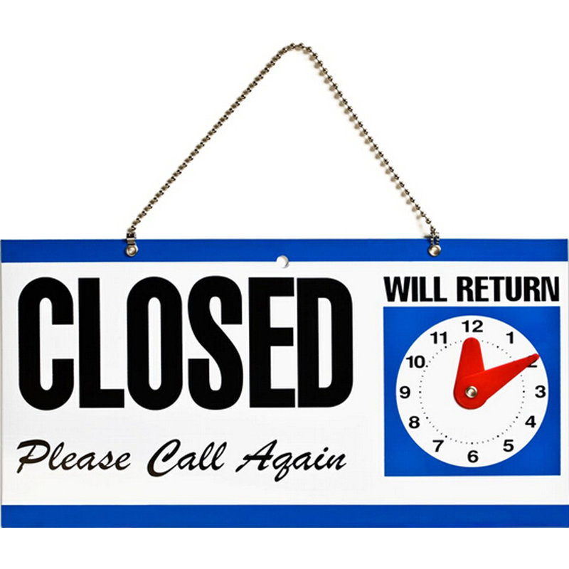 Fixturedisplays® Window Sign Reversible Open Sign Closed Sign Door Sign Suction Cup & Chain 19533