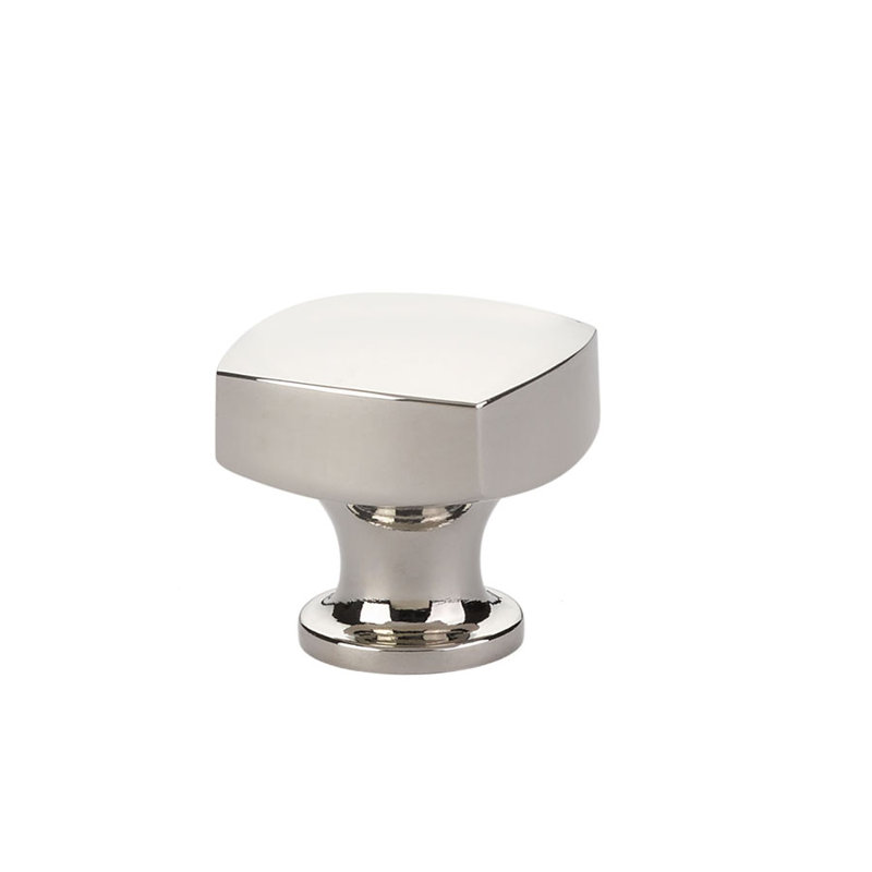 Urban Modern Square Knob, Polished Nickel