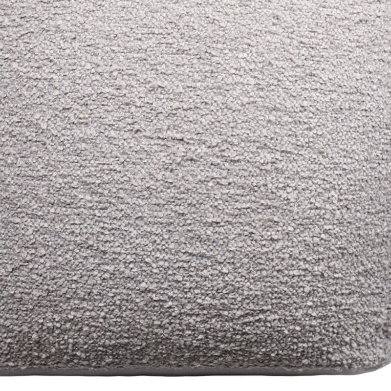 18" Gray Polyester Cube Outdoor Pouf Ottoman