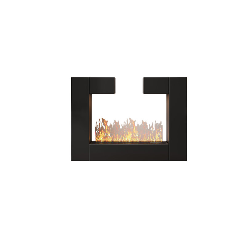 51.18"White Modern Simulated Flame Electric Fireplace Humidifier, 35.43" H x 51.18" W x 12.6" D, White