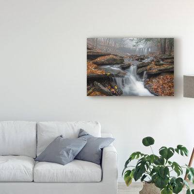 «Morning Fog Stream» par Nick Kalathas, reproduction de photo sur toile