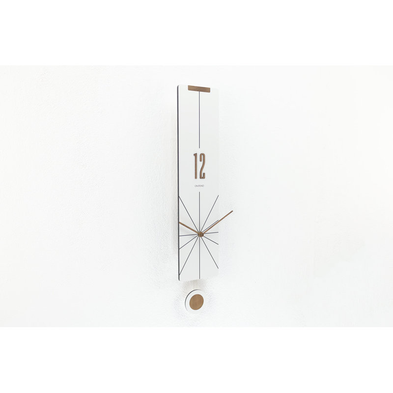Wood Wall Clock, White