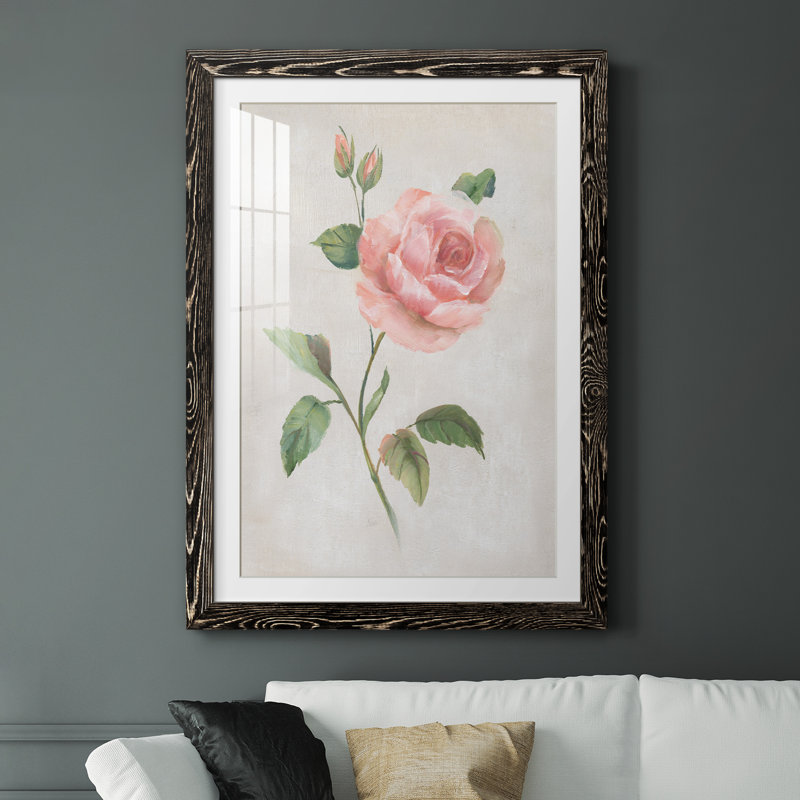 Grandiflora I - peinture encadrée, H 37,5 po x l 27,5 po x P 1,5 po, Cadre noir