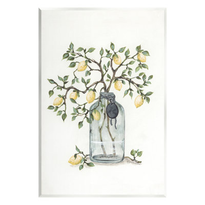 Vase en verre "Dangling Country Lemon Branches" par Julie Norkus