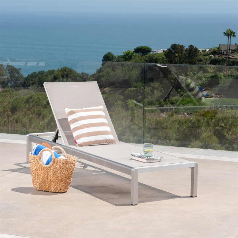 CHAISE CAPE CORAL KD CHAISE, Gris/argent, 1