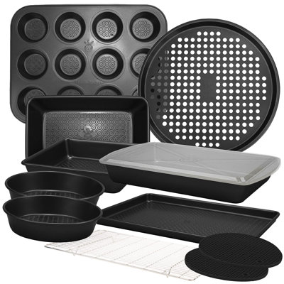 12-Piece Nonstick Carbon Steel Bakeware Set - Essential Kitchen Tools For Baking & Cooking
